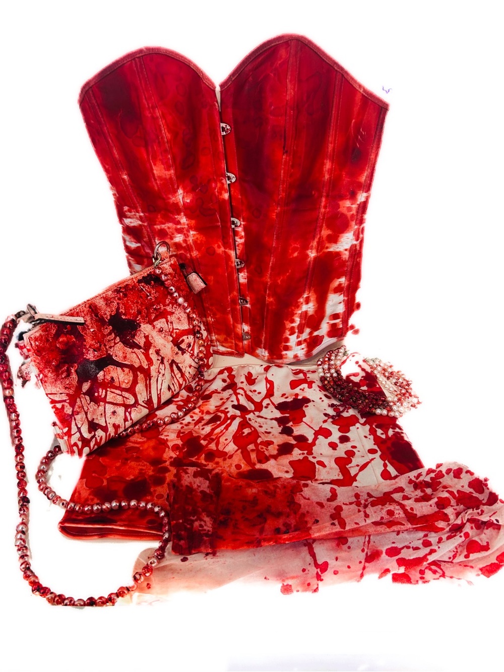Halloween or Similar, Custom, Costume, bloody bustier, skirt, accessories